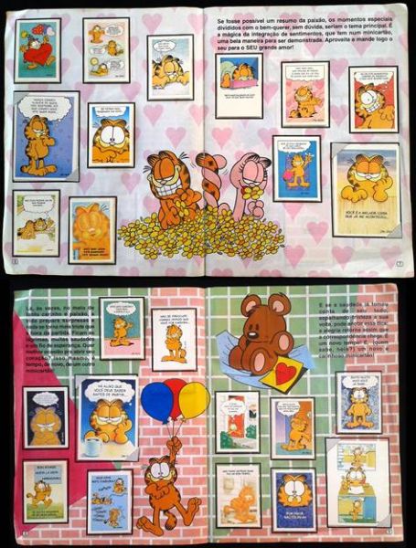 ALBUM GARFIELD - LIVRO ILUSTRADO COM 128 MINICARTOES - COMPLETO