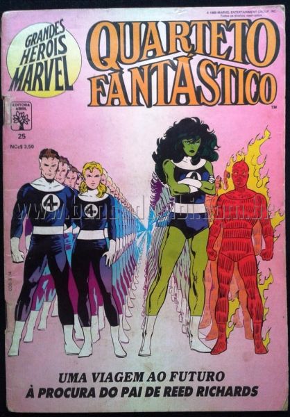 GRANDES HERÓIS MARVEL - 1ª SERIE n° 025 - QUARTETO FANTASTICO
