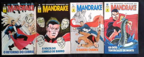 OS GRANDES INIMIGOS DO MANDRAKE n° 1 ao 4 - Completo + Frete