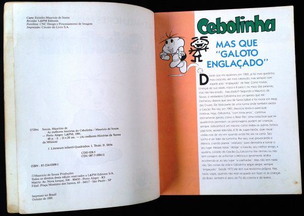 AS MELHORES HISTORIAS DO CEBOLINHA - CAPA CARTONADA