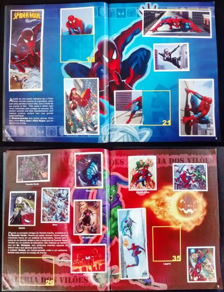 ÁLBUM LIVRO ILUSTRADO HEROIS MARVEL 2005 (INCOMPLETO)