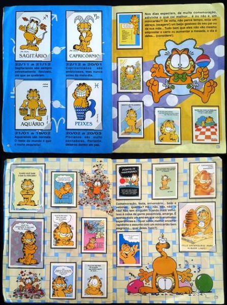 ALBUM GARFIELD - LIVRO ILUSTRADO COM 128 MINICARTOES - COMPLETO