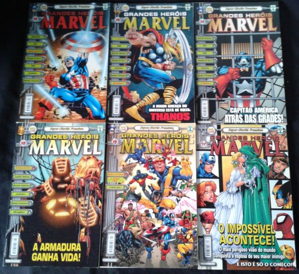 GRANDES HERÓIS MARVEL PREMIUM - N° 1 AO 17