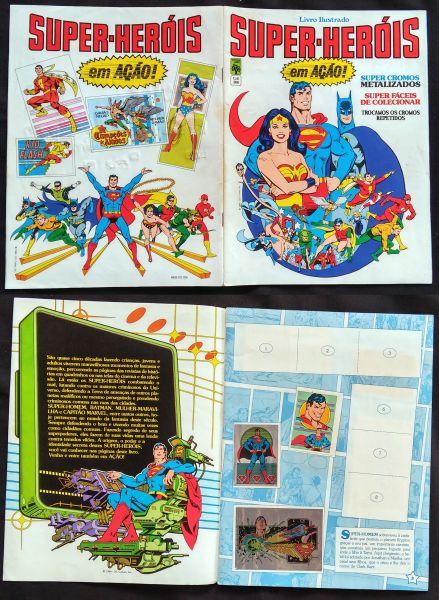 ALBUM LIVRO ILUSTRADO SUPER-HERÓIS EM AÇÃO DC COMICS