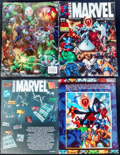 ÁLBUM LIVRO ILUSTRADO HEROIS MARVEL 2005 (INCOMPLETO)