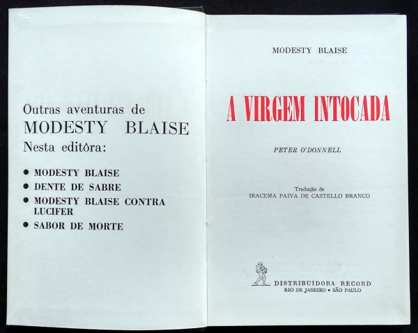 MODESTY BLAISE - A VIRGEM INTOCADA