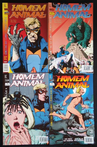 HOMEM-ANIMAL - MESTRE DOS LOBOS n° 1 AO 4 - COMPLETO