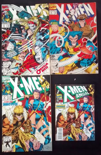 X-MEN ANUAL N° 02 + X-MEN VOLUME I (JIM LEE) N° 04,5 E 6